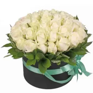 All round white roses