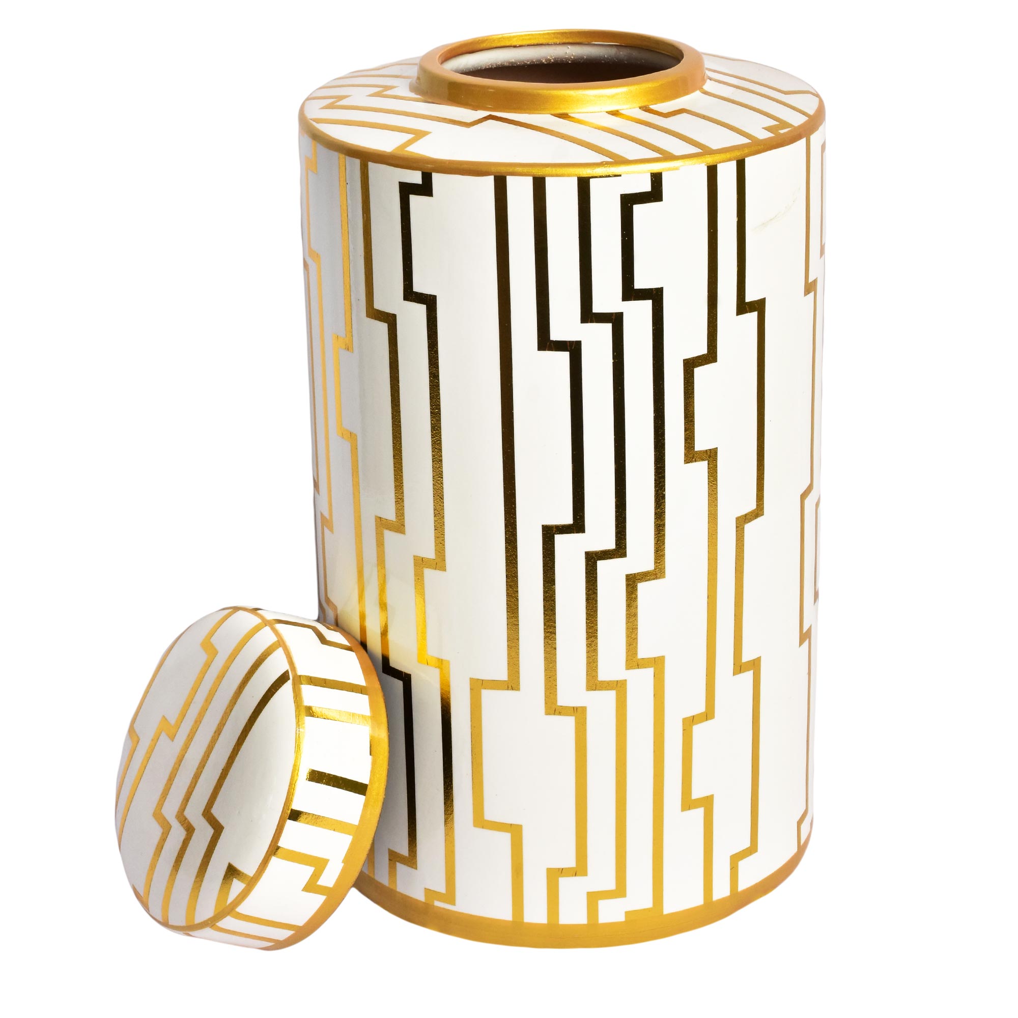 Gold checkered vase - Image 3